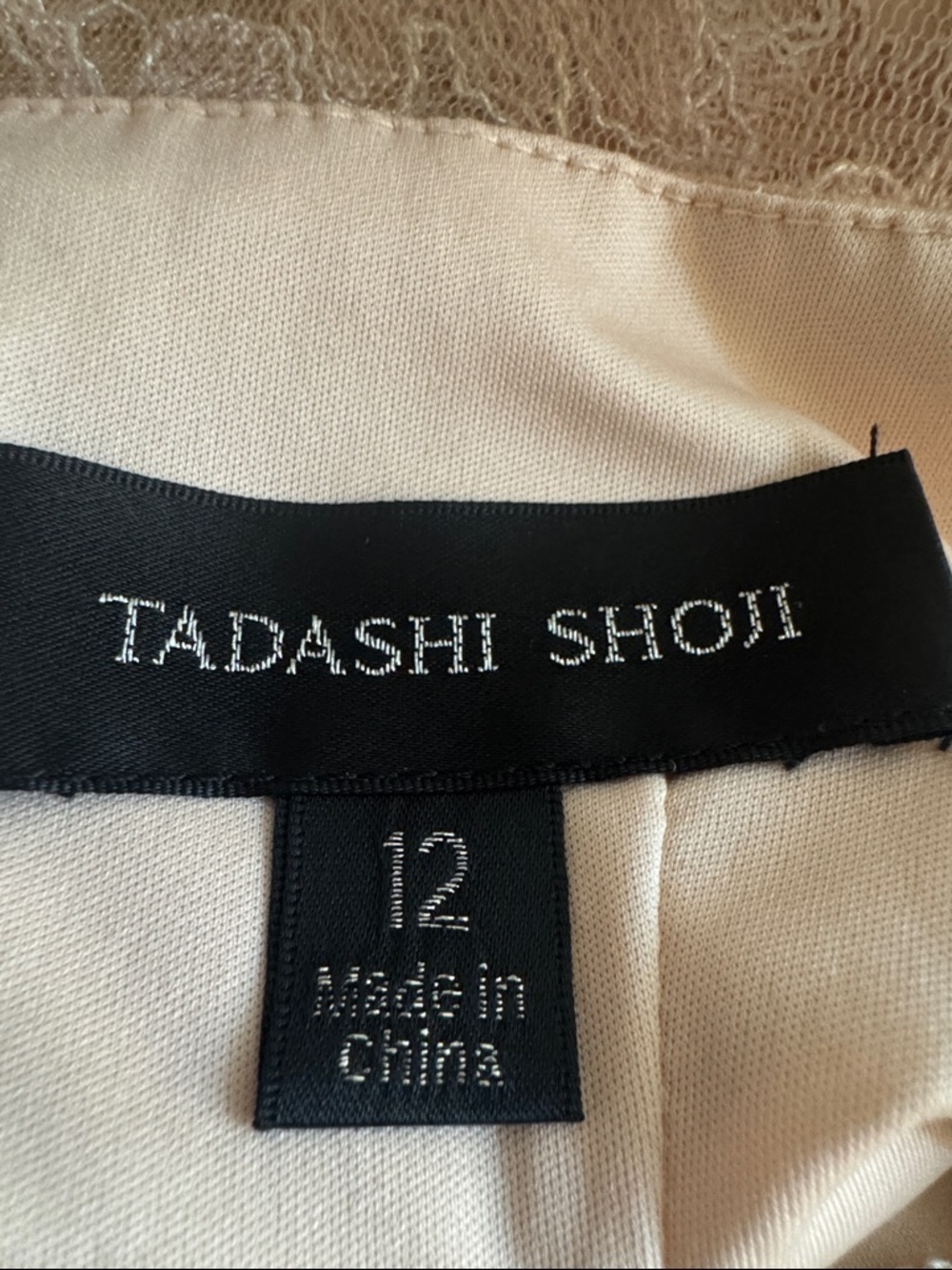 TADASHI SHOJI Tamura Pink Embroidered Lace Fit Flare Midi Dress 12 Floral Party - Picture 10 of 13